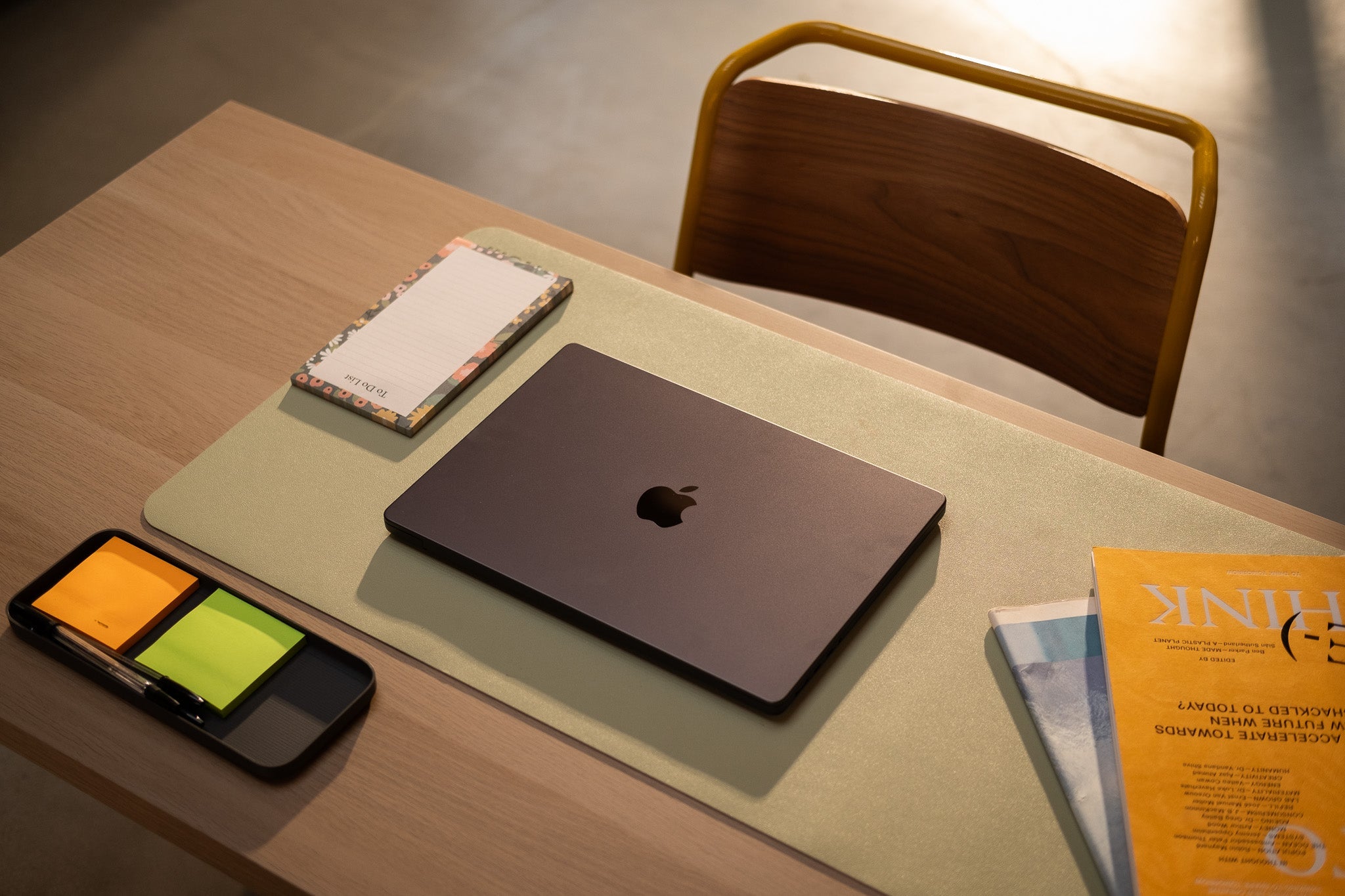 Apple Macbook on desk 